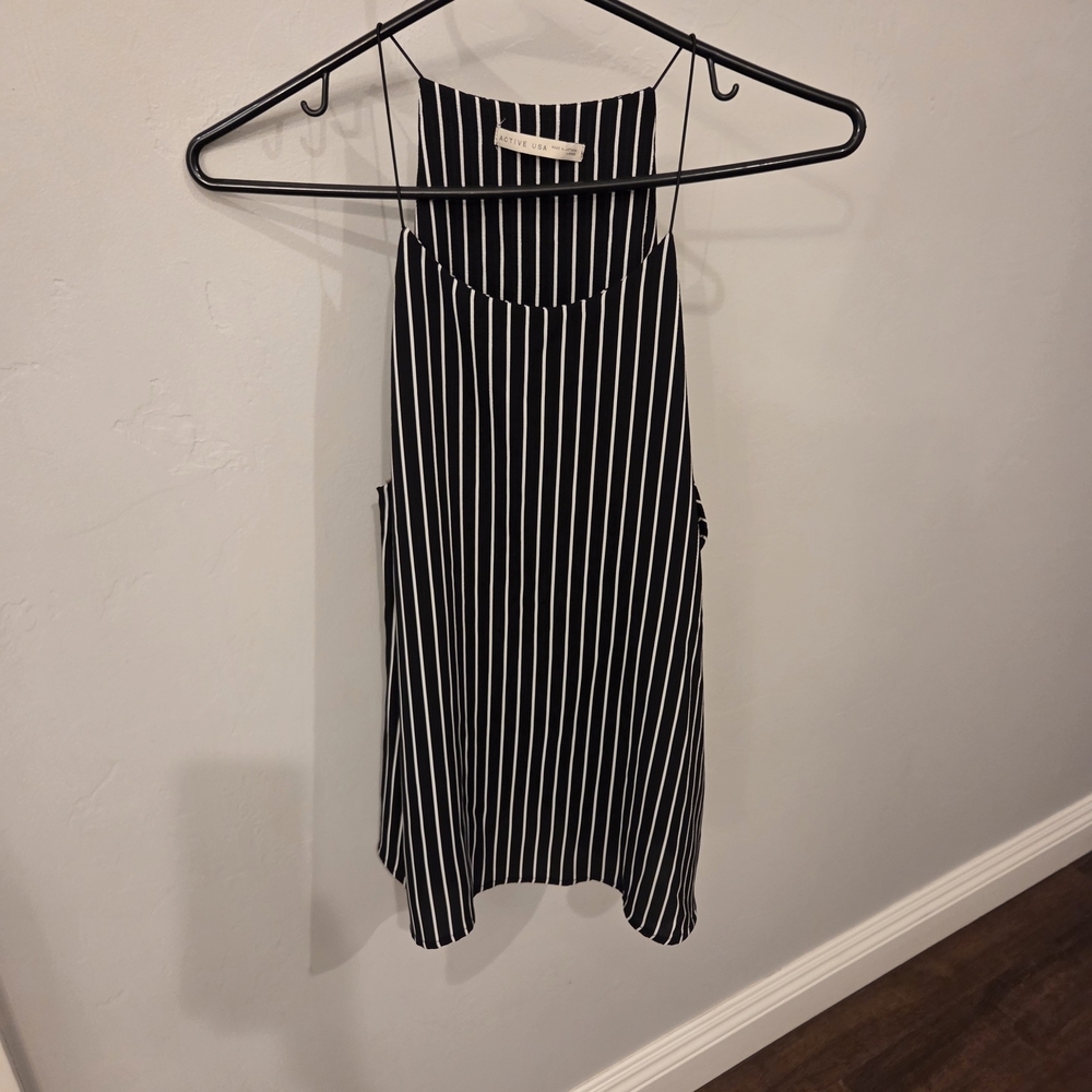Active USA Vertical Striped Tank Top